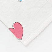 Pastel Heart Shape Pattern Fleece Blanket (Hoek)