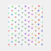Pastel Heart Shape Pattern Fleece Blanket Deken (Voorkant)