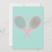 Pastel Heart Tennis Player Racquets Ball Design Kaart (Voorkant)