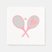 Pastel Heart Tennis Player Racquets Ball Design Servet (Voorkant)
