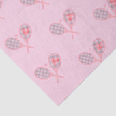 Pastel Heart Tennis Player Racquets Ball Design Tissuepapier (Detail)