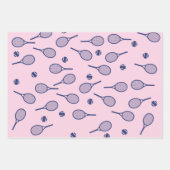 Pastel Heart Tennis Player Racquets Ball Preppy Inpakpapier Vel (Voorkant 3)