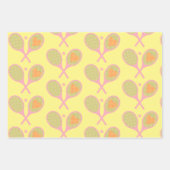 Pastel Heart Tennis Player Racquets Ball Preppy Inpakpapier Vel (Voorkant 2)