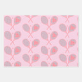 Pastel Heart Tennis Player Racquets Ball Preppy Inpakpapier Vel (Voorkant)