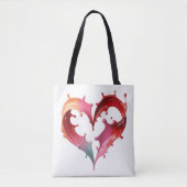 Pastel Heart Tote Bag (Voorkant)