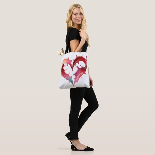 Pastel Heart Tote Bag (Op model)