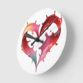 Pastel Heart Wall Clock Ronde Klok (Hoek)