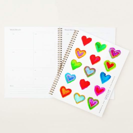 Pastel Hearts 2026 Day Planner (Display)