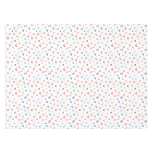 Pastel Hearts Baby shower tafelkleed (Voorkant (Horizontaal))
