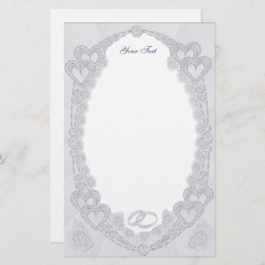 Pastel Hearts briefpapier (Voorkant / Achterkant)