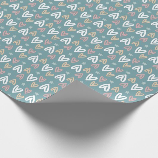 Pastel Hearts Cadeaupapier (Hoek)