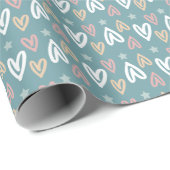Pastel Hearts Cadeaupapier (Rol Hoek)