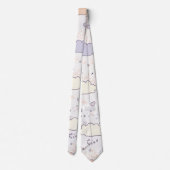 Pastel Hearts & Clouds Watercolor Dream (7) Stropdas (Achterkant)