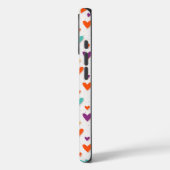 Pastel Hearts Custom Monogram 4-foto's Case-Mate iPhone Case (Achterkant / Links)