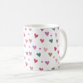 Pastel Hearts Full Wrap Koffiemok (Voorkant rechts)