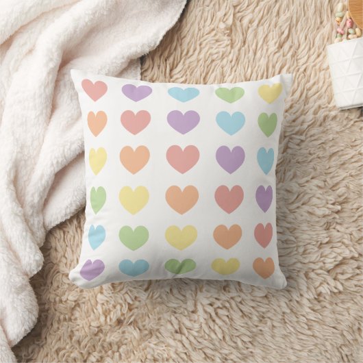 Pastel Hearts Kussen (Deken)