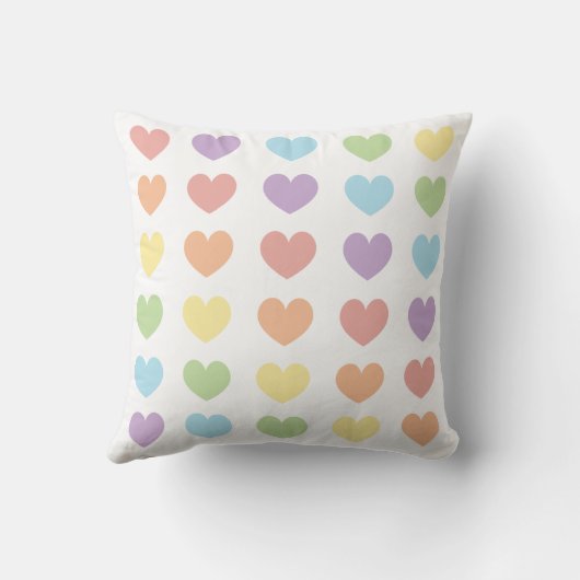 Pastel Hearts Kussen (Achterkant)