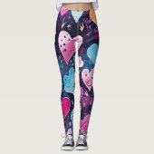 Pastel Hearts Leggings (Voorkant)