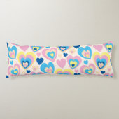 Pastel Hearts. Lichaamskussen (Voorkant)