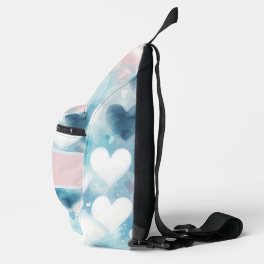 Pastel Hearts: Love in Watercolor Sling Bag (Rechts)