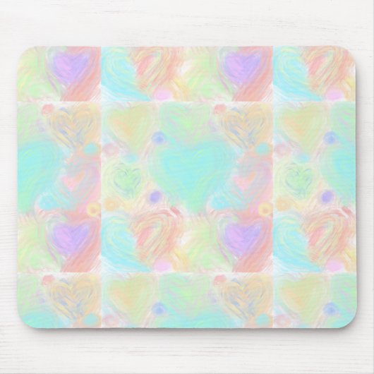 Pastel Hearts Muismat (Voorkant)