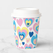Pastel Hearts. Papieren Bekers (Voorkant)