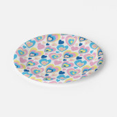 Pastel Hearts. Papieren Bordje (Gekanteld)