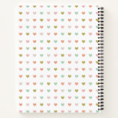 Pastel Hearts Patroon Aangepaste Baby Foto Notitieboek (Achterkant)