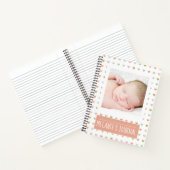 Pastel Hearts Patroon Aangepaste Baby Foto Notitieboek (Binnen)