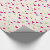 Pastel Hearts Patroon Cadeaupapier (Hoek)