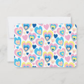 Pastel Hearts. RSVP Kaartje (Achterkant)