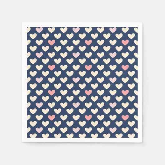 Pastel Hearts Servet (Voorkant)