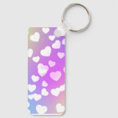 Pastel Hearts Sleutelhanger gepersonaliseerd. (Achterkant)