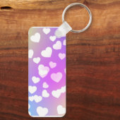 Pastel Hearts Sleutelhanger gepersonaliseerd. (Achterkant)