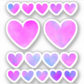 Pastel Hearts Sticker Pack (Voorkant)