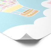 Pastel Heet Luchtballon Meisjes Slaapkamer Decorat Poster (Hoek)