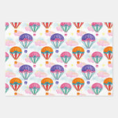 Pastel Heet Luchtballonnen Inpakpapier Set Vel (Voorkant)