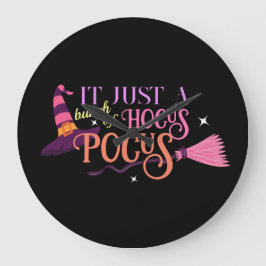 Pastel Heks Hocus Pocus Halloween Pet Broomstick Grote Klok