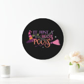 Pastel Heks Hocus Pocus Halloween Pet Broomstick Grote Klok (Huis)