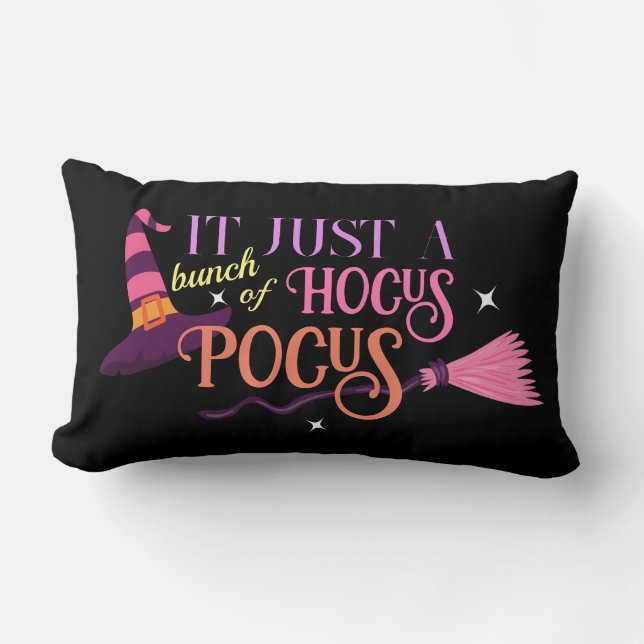 Pastel Heks Hocus Pocus Halloween Pet Broomstick Kussen (Voorkant)