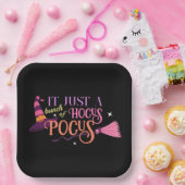 Pastel Heks Hocus Pocus Halloween Pet Broomstick Papieren Bordje (Feest)
