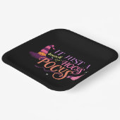 Pastel Heks Hocus Pocus Halloween Pet Broomstick Papieren Bordje (Gebogen)