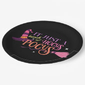 Pastel Heks Hocus Pocus Halloween Pet Broomstick Papieren Bordje (Gekanteld)