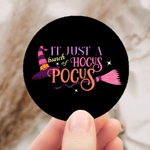 Pastel Heks Hocus Pocus Halloween Pet Broomstick Ronde Sticker