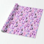 Pastel heks patroon cadeaupapier (Uitgerold)