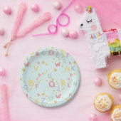 Pastel Hemel ABC's & Harten Papieren Bordje (Feest)