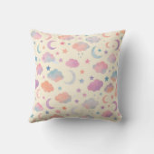 Pastel Hemel Dromen – Maan, Sterren & Wolken Patro Kussen (Achterkant)