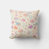 Pastel Hemel Dromen – Maan, Sterren & Wolken Patro Kussen (Voorkant)