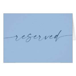 Pastel Hemelblauw Gereserveerd Bord | Kusttrouwdag