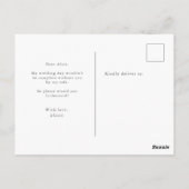Pastel Hemelboog Ma Bride maid Briefkaart (Achterkant)